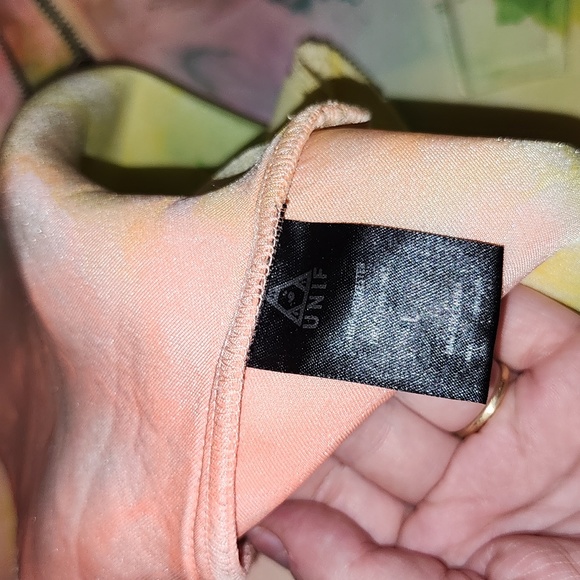 UNIF tie dye moto jacket and skirt set size L rare - Picture 5 of 6